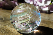 rainbow dichoric orb with cremains